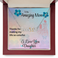 MOM YOU LIGHT UP MY LIFE/CUSTOM NAME NECKLACE/W/ ON DEMAND MESSAGE CARD