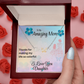 MOM YOU LIGHT UP MY LIFE/CUSTOM NAME NECKLACE/W/ ON DEMAND MESSAGE CARD