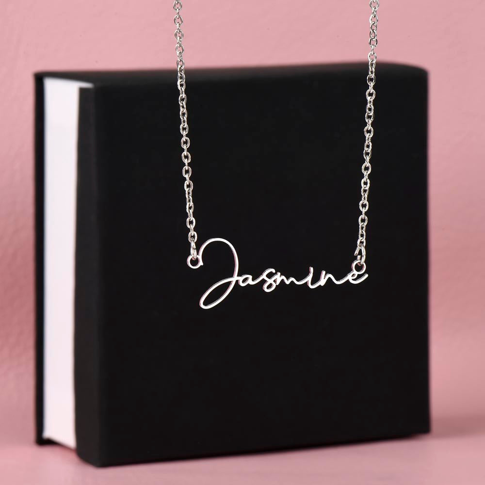 To My Daughter Signature Name Necklace