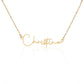 To My Daughter Signature Name Necklace