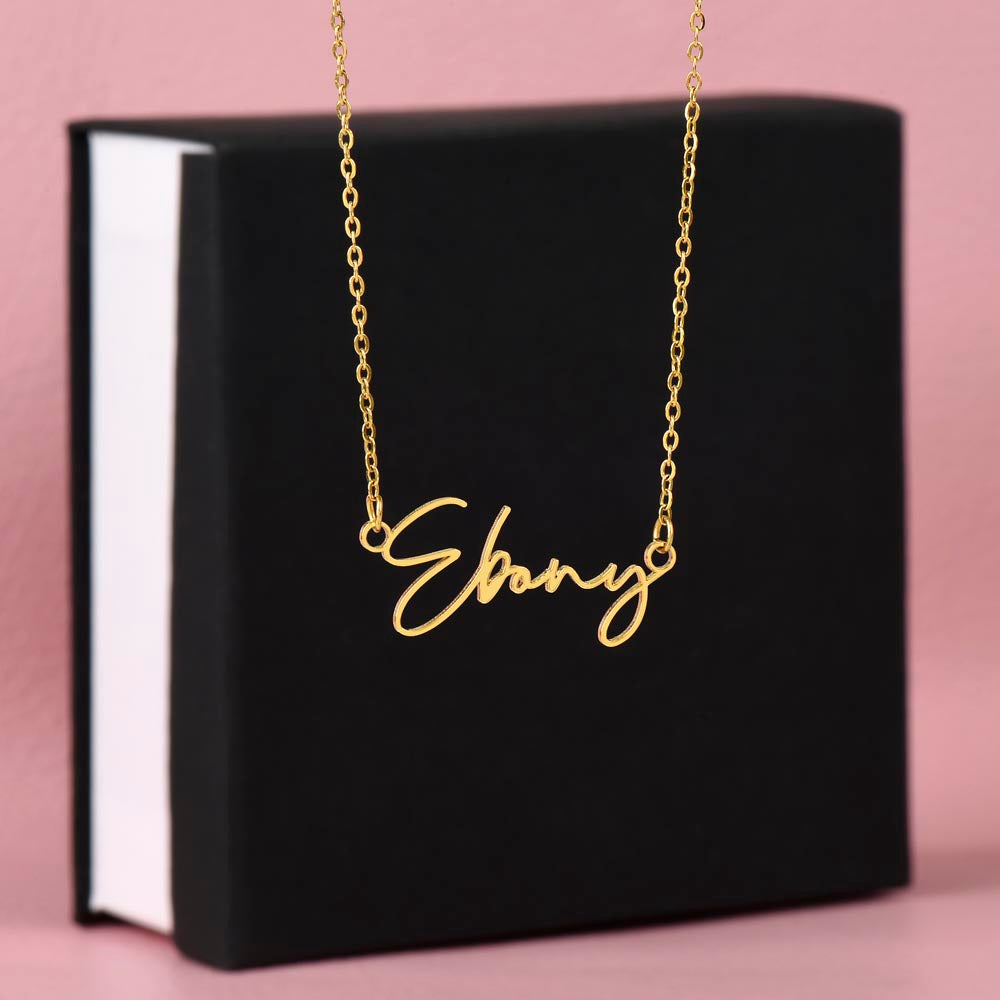 To My Daughter Signature Name Necklace