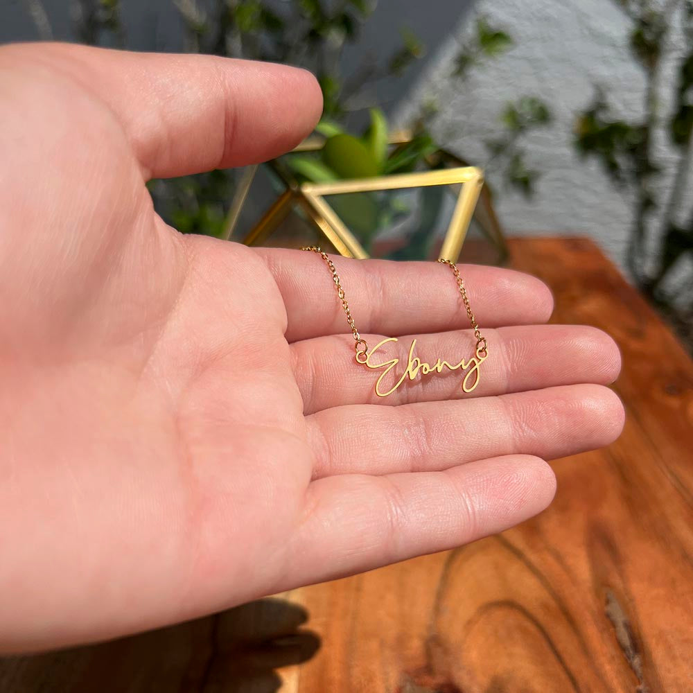 To My Daughter Signature Name Necklace
