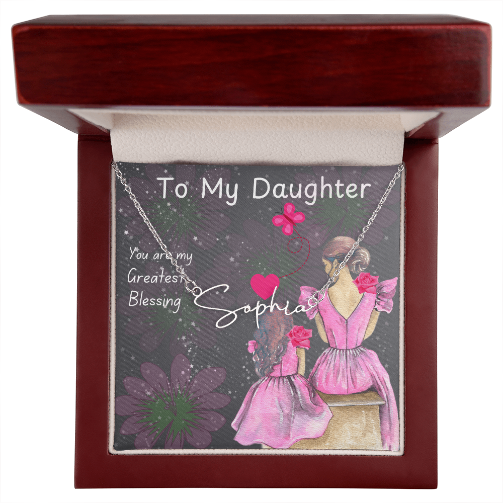 To My Daughter Signature Name Necklace