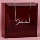 To My Daughter Signature Name Necklace