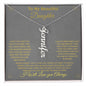 To My Daughter| Vertical Name Necklace W/MC