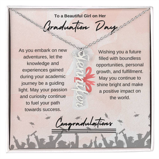 Graduation| Vertical Name Necklace