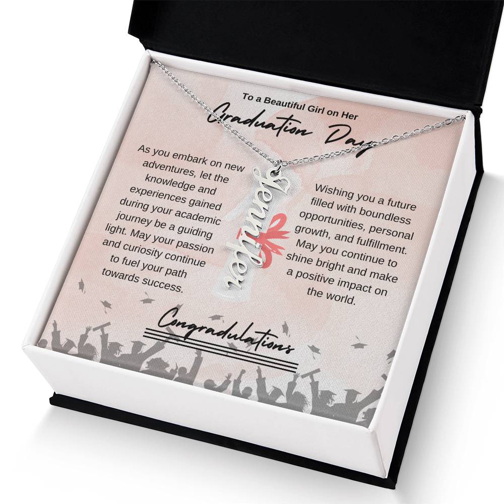 Graduation| Vertical Name Necklace