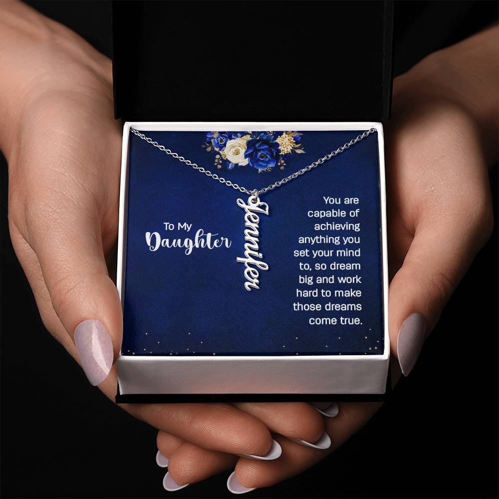To My Daughter | Vertical Name Necklace