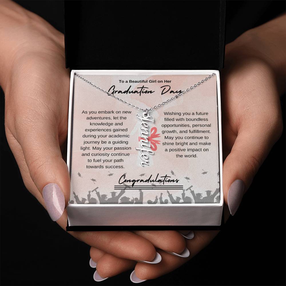 Graduation| Vertical Name Necklace