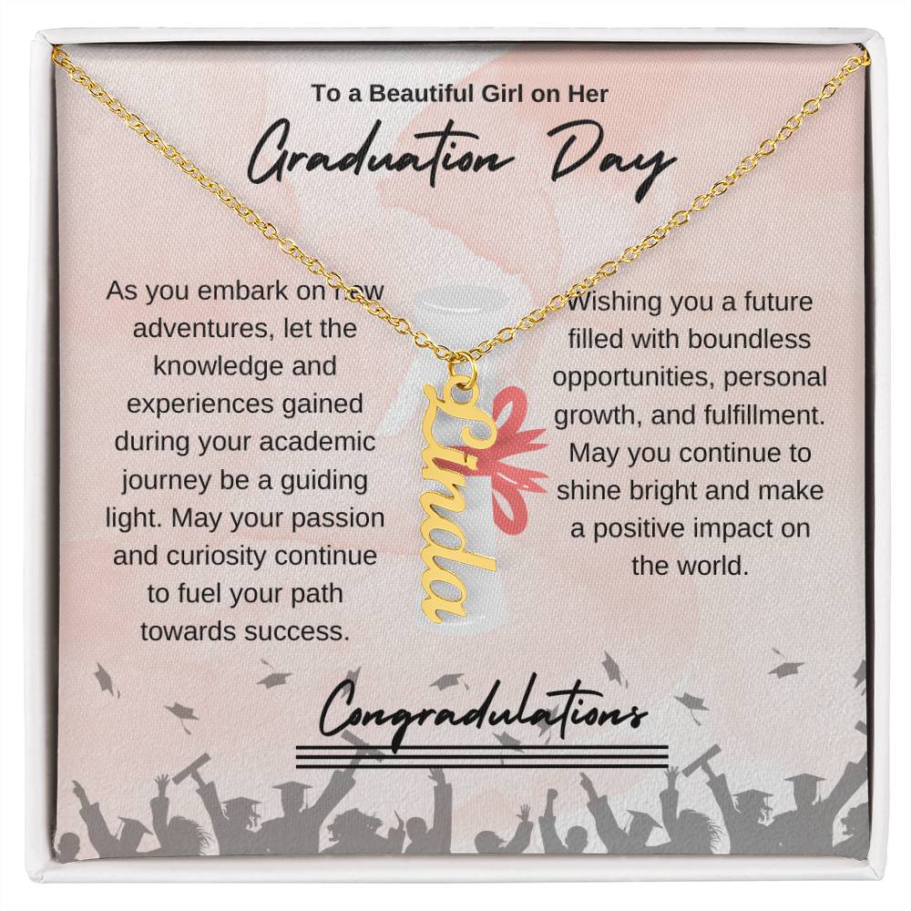 Graduation| Vertical Name Necklace