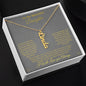 To My Daughter| Vertical Name Necklace W/MC