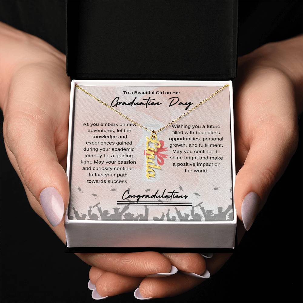 Graduation| Vertical Name Necklace