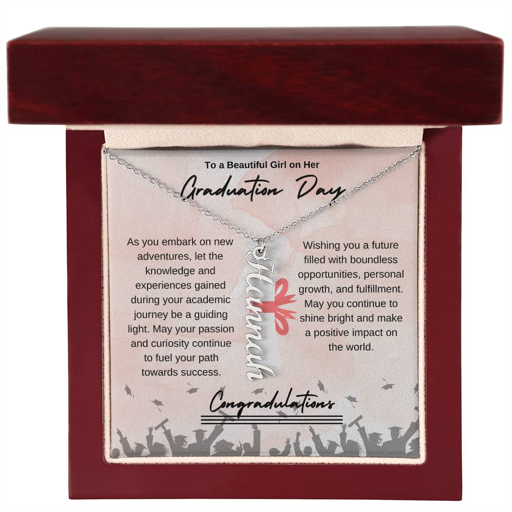 Graduation| Vertical Name Necklace