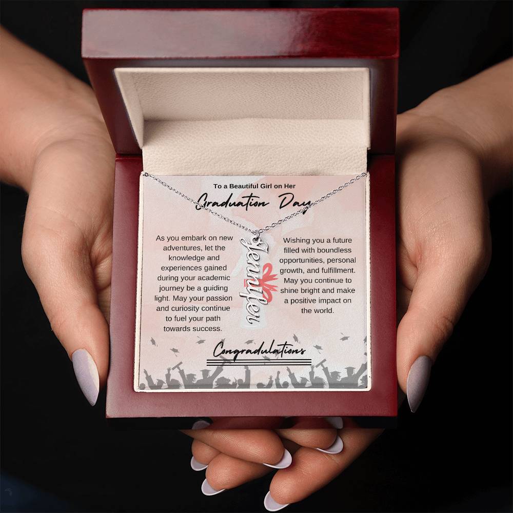 Graduation| Vertical Name Necklace