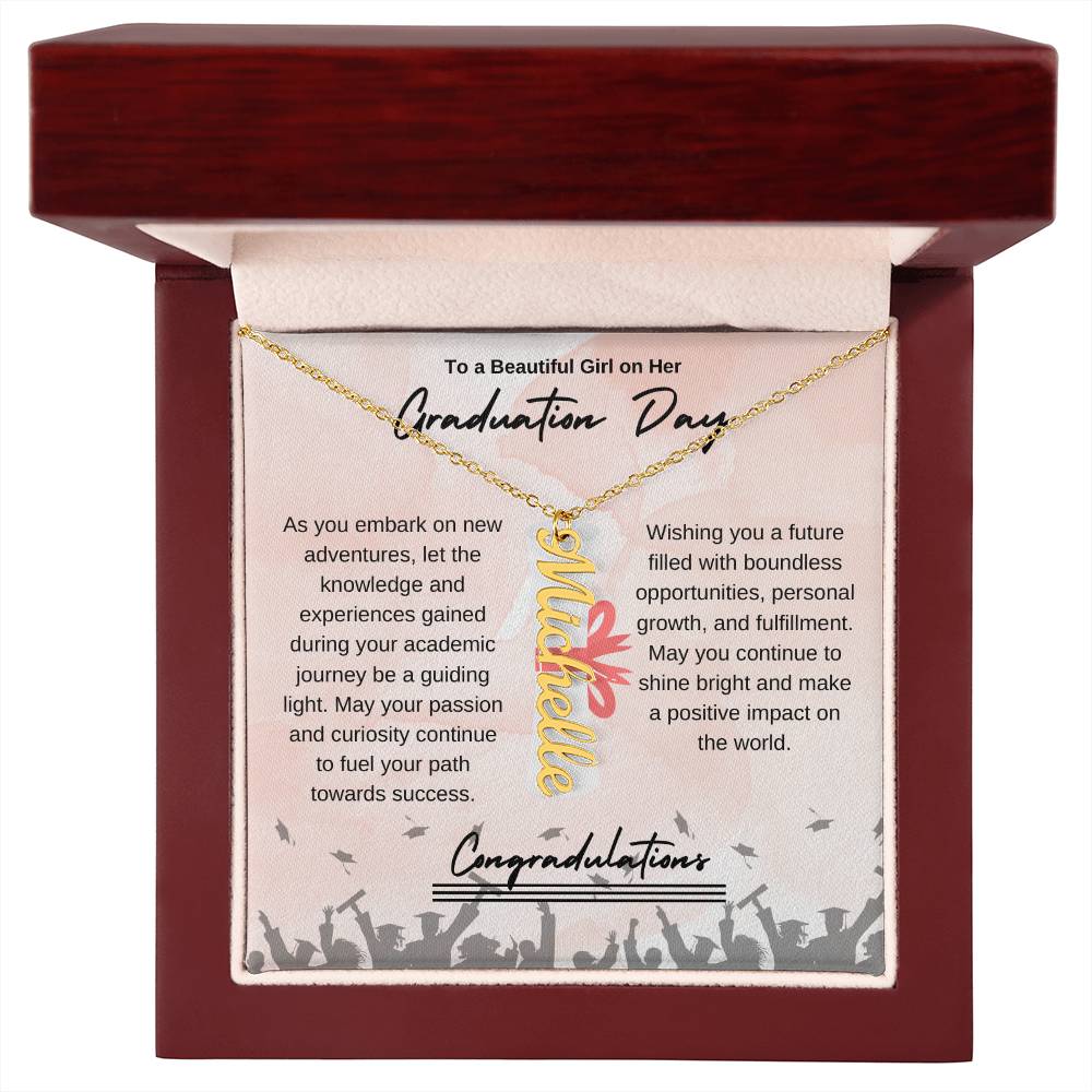 Graduation| Vertical Name Necklace