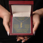 To My Daughter| Vertical Name Necklace W/MC