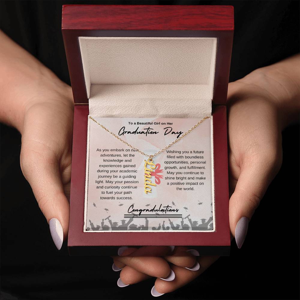Graduation| Vertical Name Necklace