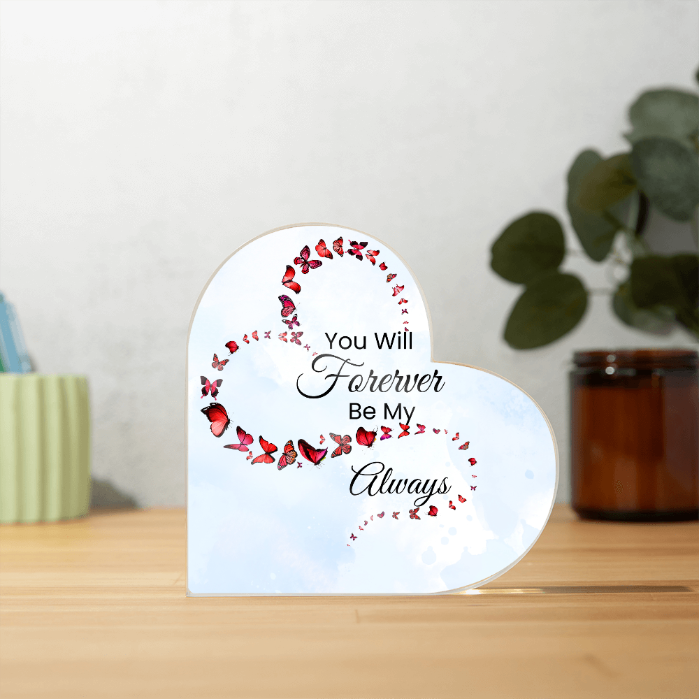 THE BEST VALENTINES DAY ACRYLIC HEART PLAQUE