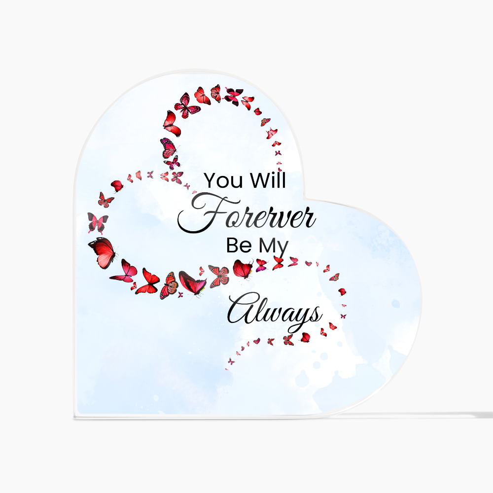 THE BEST VALENTINES DAY ACRYLIC HEART PLAQUE