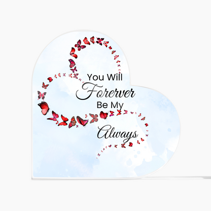 THE BEST VALENTINES DAY ACRYLIC HEART PLAQUE