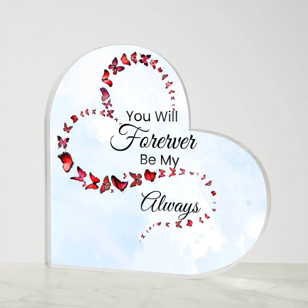 THE BEST VALENTINES DAY ACRYLIC HEART PLAQUE