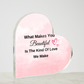 VALENTINES DAY ACRYLIC HEART PLAQUE