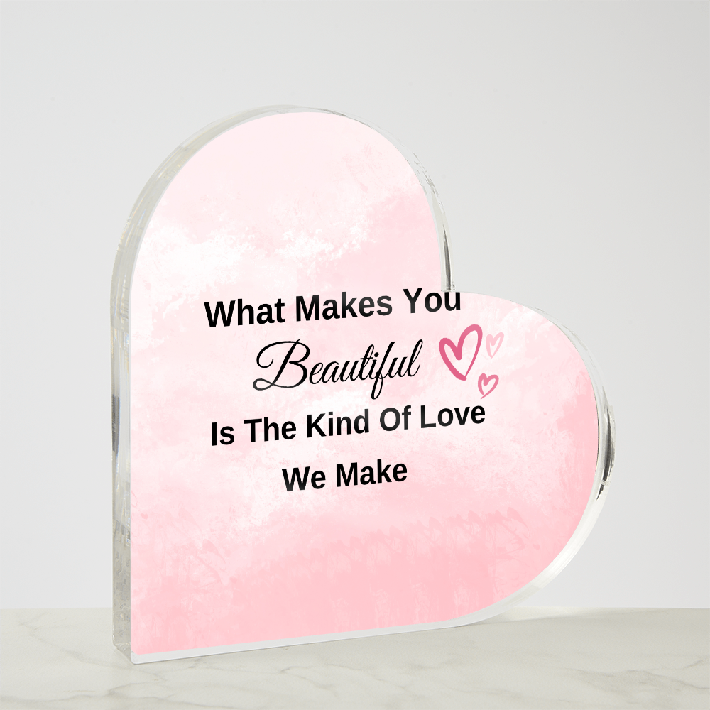 VALENTINES DAY ACRYLIC HEART PLAQUE
