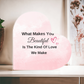VALENTINES DAY ACRYLIC HEART PLAQUE