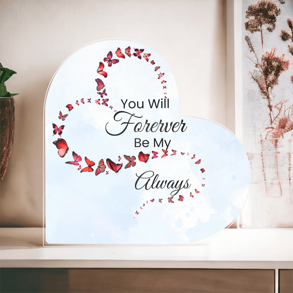 THE BEST VALENTINES DAY ACRYLIC HEART PLAQUE