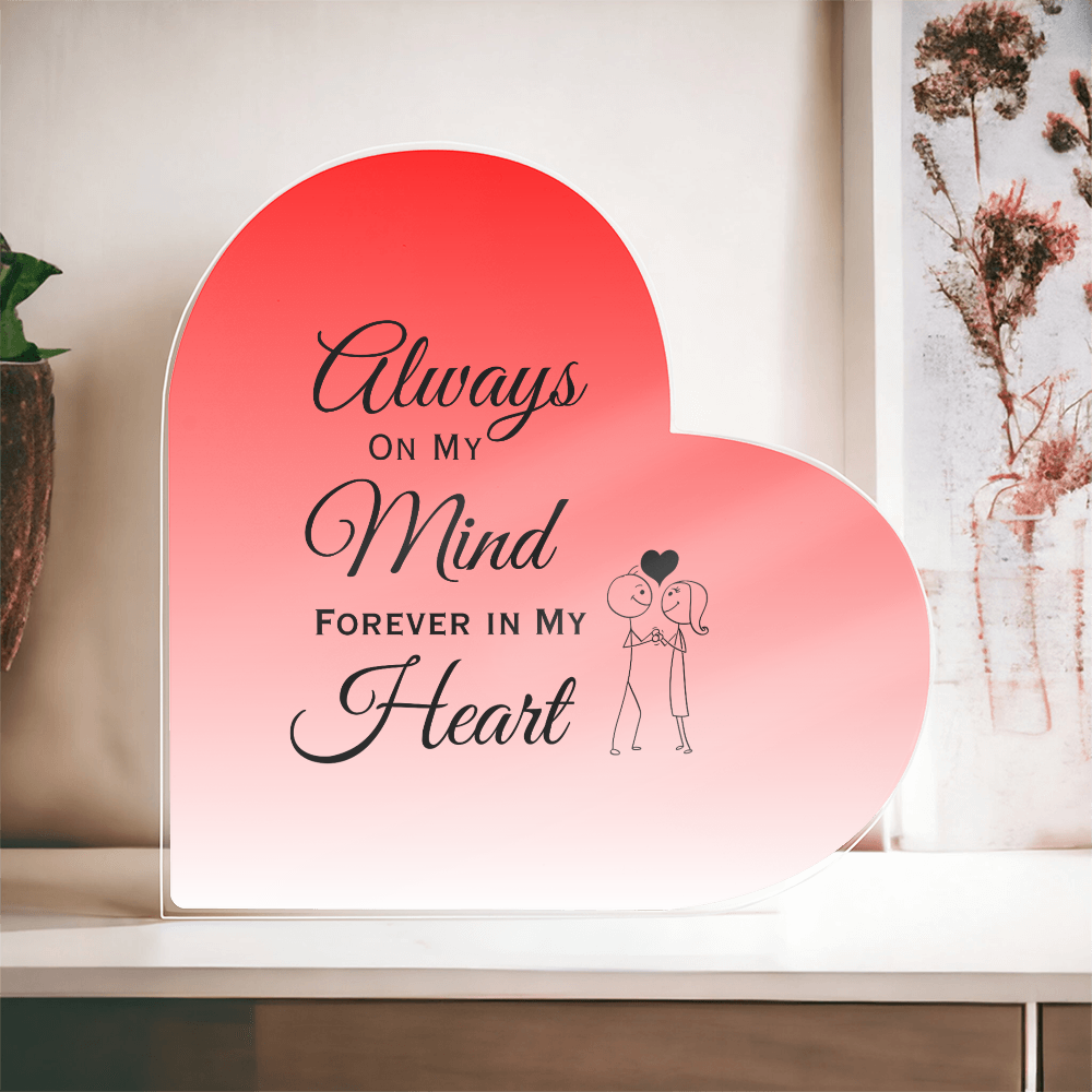 ALWAYS ON MY MIND VALENTINES DAY PLAQUE