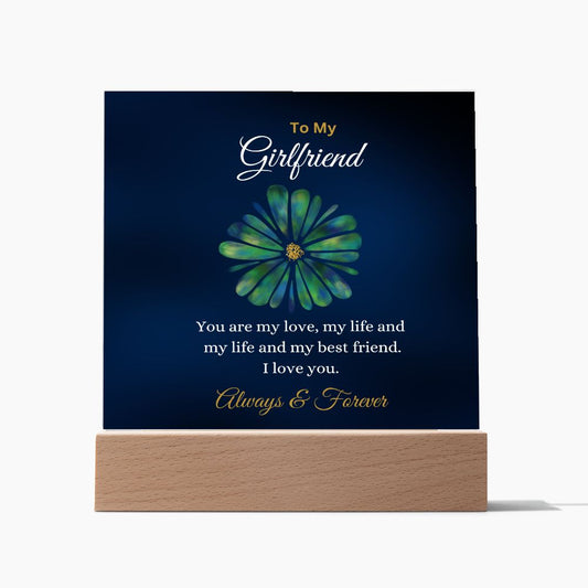 To My Girlfriend |Acrylic Square Plaque