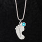 To My Daughter |Engraved Baby Feet With Birthstone (w/MC)