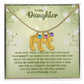 To My Daughter | Engraved Baby Feet with Birthstone