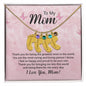 To My Mom | Engraved Baby Feet with Birthstone