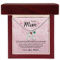 To My Mom | Engraved Baby Feet with Birthstone