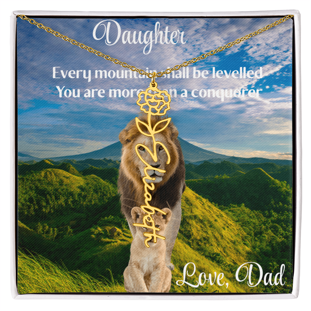 YOU ARE A BEAUTIFUL FLOWER/ FLOWER NAME NECKLACE