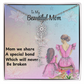 MOM YOU ARE MY ONE IN A MILLION/ FLOWER NAME NECKLACE/WITH ON DEMAND MESSAGE CARD