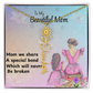MOM YOU ARE MY ONE IN A MILLION/ FLOWER NAME NECKLACE/WITH ON DEMAND MESSAGE CARD