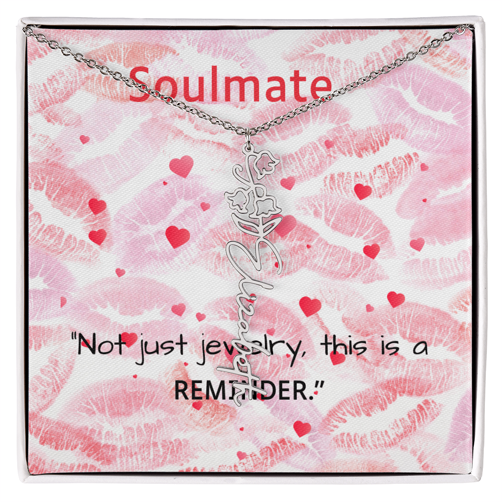 TO MY SOULMATE FLOWER NAME NECKLACE