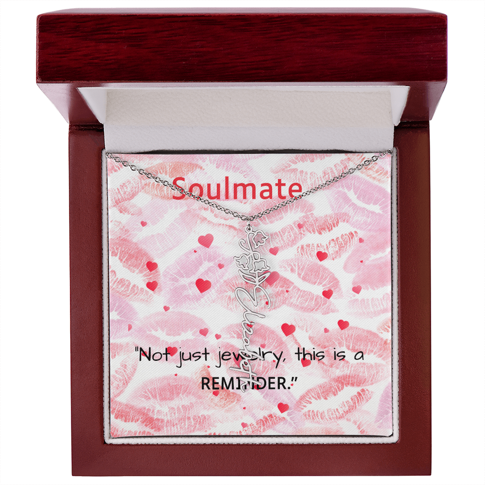 TO MY SOULMATE FLOWER NAME NECKLACE