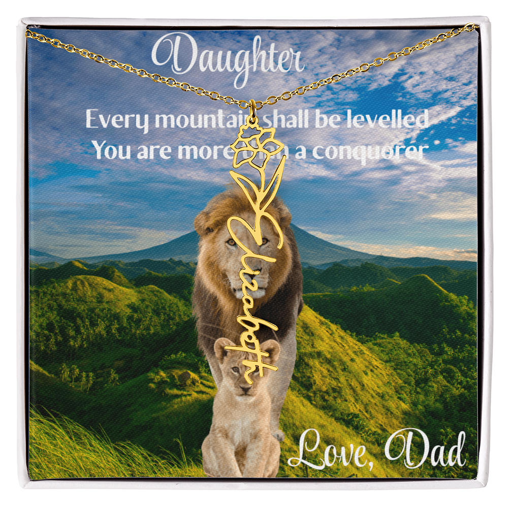 YOU ARE A BEAUTIFUL FLOWER/ FLOWER NAME NECKLACE