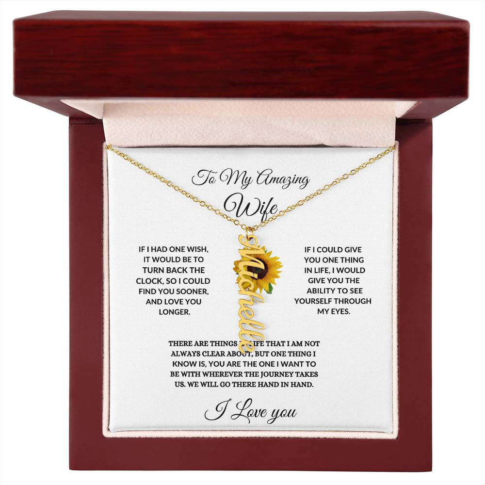 To My Wife| Multi Vertical Name Necklace.