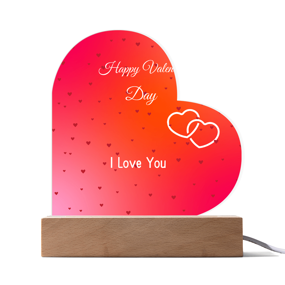 VALENTINES DAY ACRYLIC HEART PLAQUE