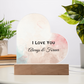 I  LOVE YOU MORE ACRYLIC HEART PLAQUE