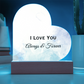 I  LOVE YOU MORE ACRYLIC HEART PLAQUE