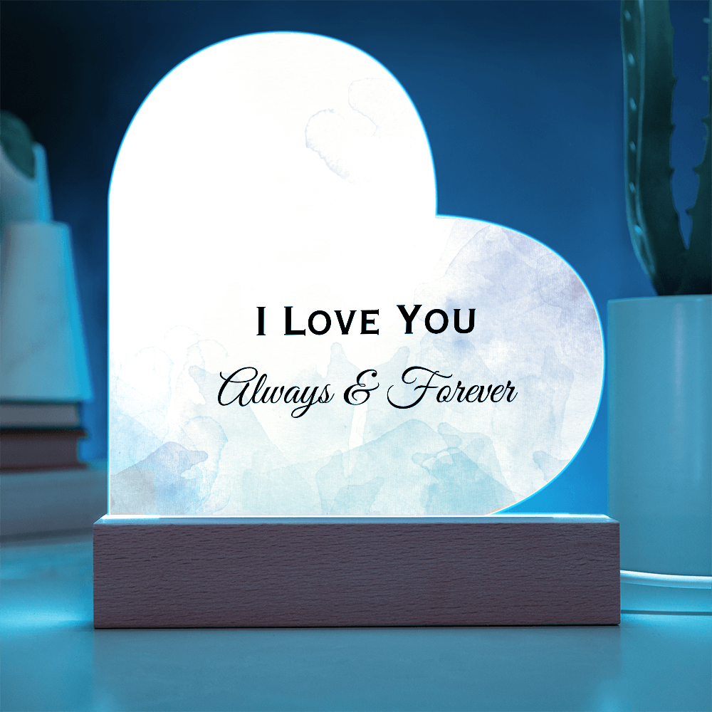 I  LOVE YOU MORE ACRYLIC HEART PLAQUE