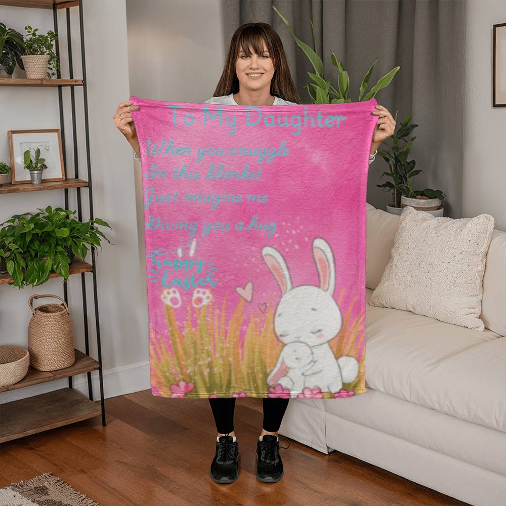 🐰✨ Cozy, Soft & Full of Love – The Perfect Easter Gift! 🎁💜" Coral Fleece 60"x 80"