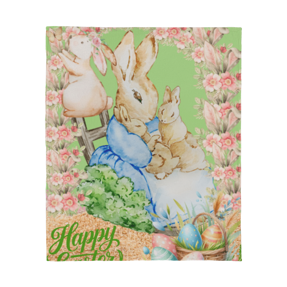 "Wrap Yourself in Easter Joy! 🐰✨ Cozy, Soft & Full of Love –  Jersey Fleece 50x60