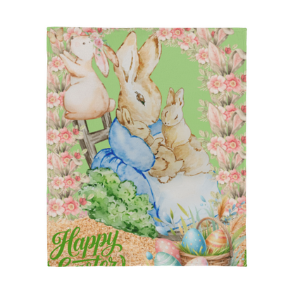 "Wrap Yourself in Easter Joy! 🐰✨ Cozy, Soft & Full of Love –  Jersey Fleece 50x60