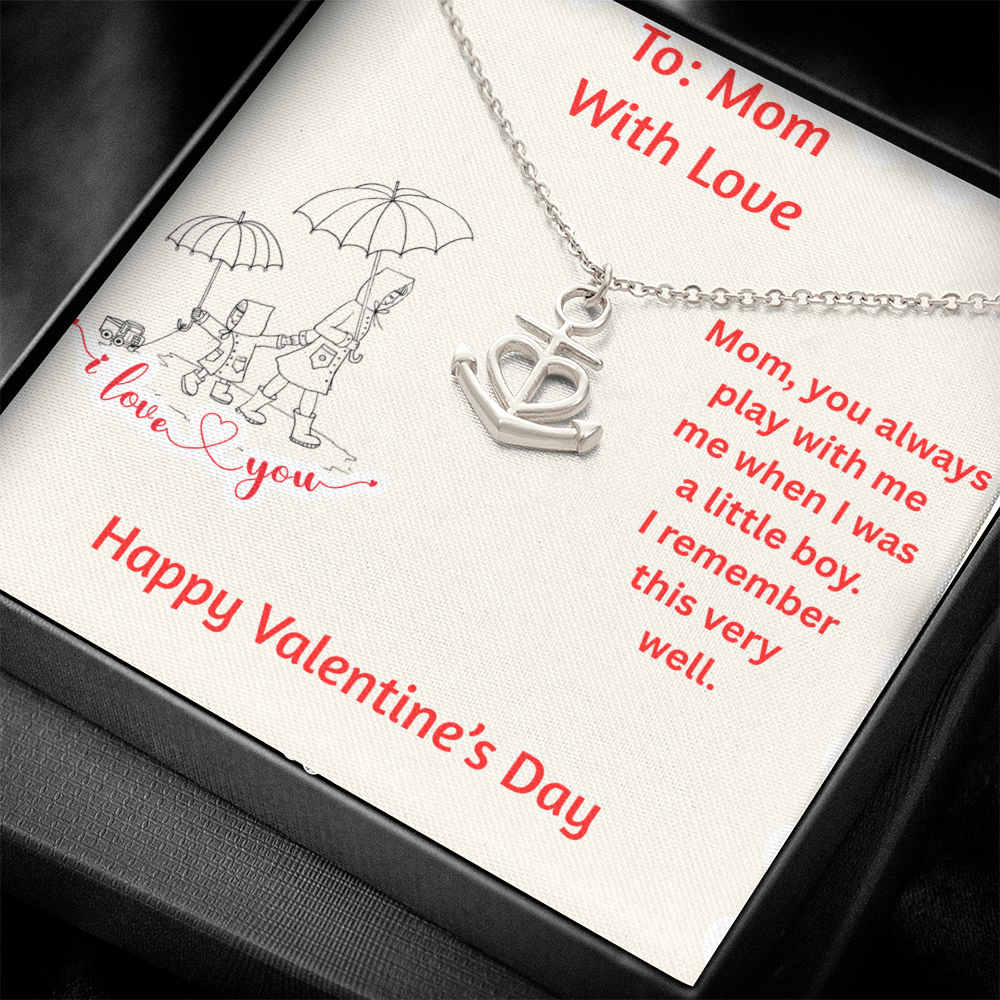 TO MY MOM ANCHOR PENDANT NECKLACE